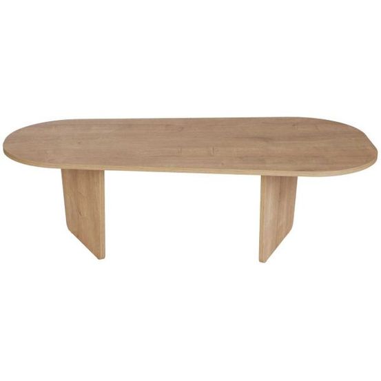 Table basse ovale en aggloméré ovalis chêne