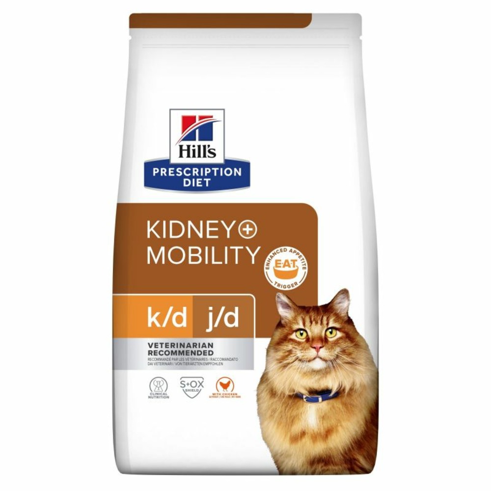 Croquettes chat adult prescription diets k/d j/d kidney care + mobility - hill's 3 kg