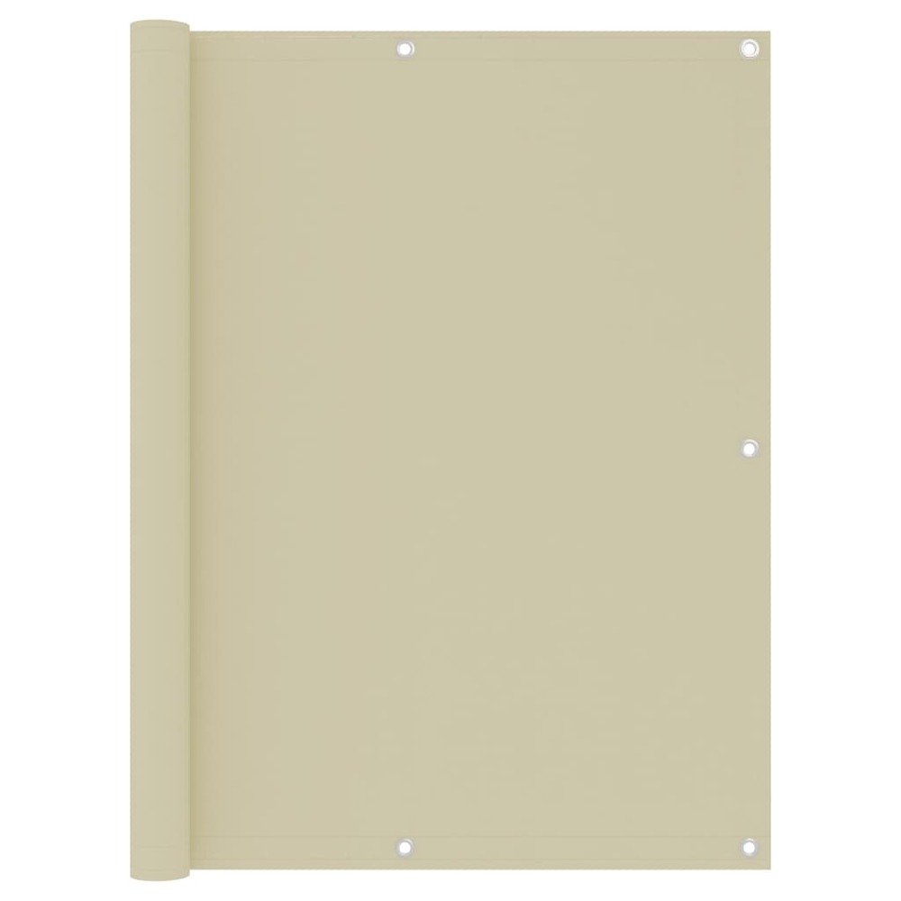 Écran de balcon brise pare vue protection confidentialité 120 x 500 cm tissu oxford crème