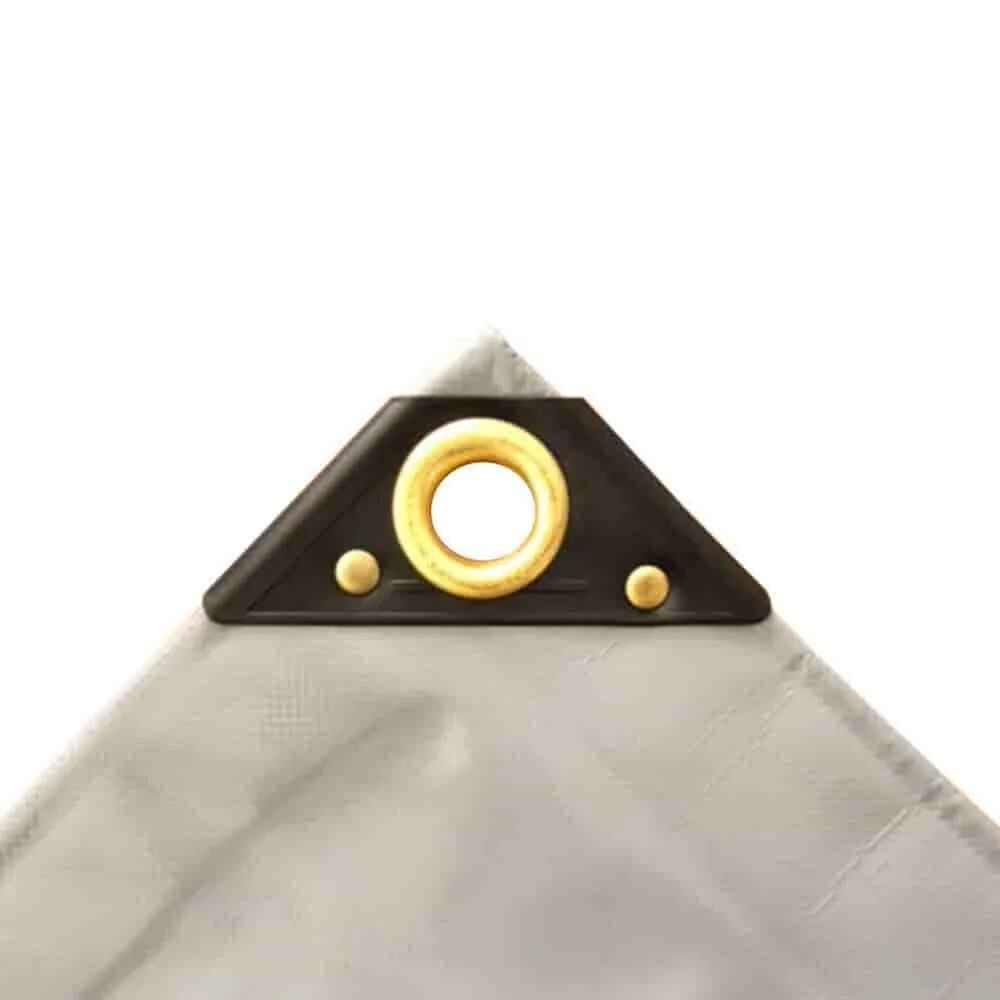 Bâche pvc 650g/m², 6x10m (60m²), grise, bâche de protection, étanche