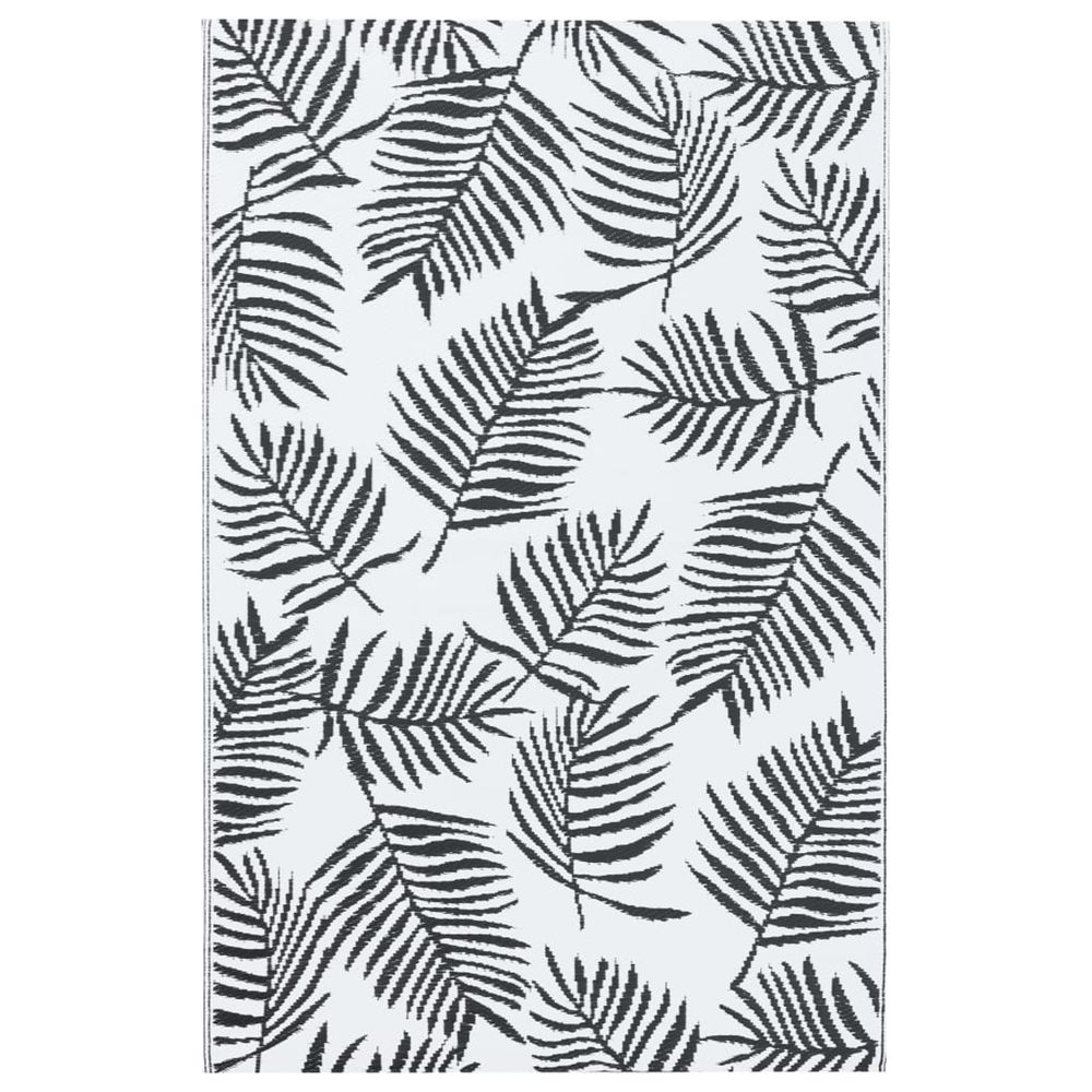 Tapis d'extérieur arakil blanc et noir 190x290 cm pp