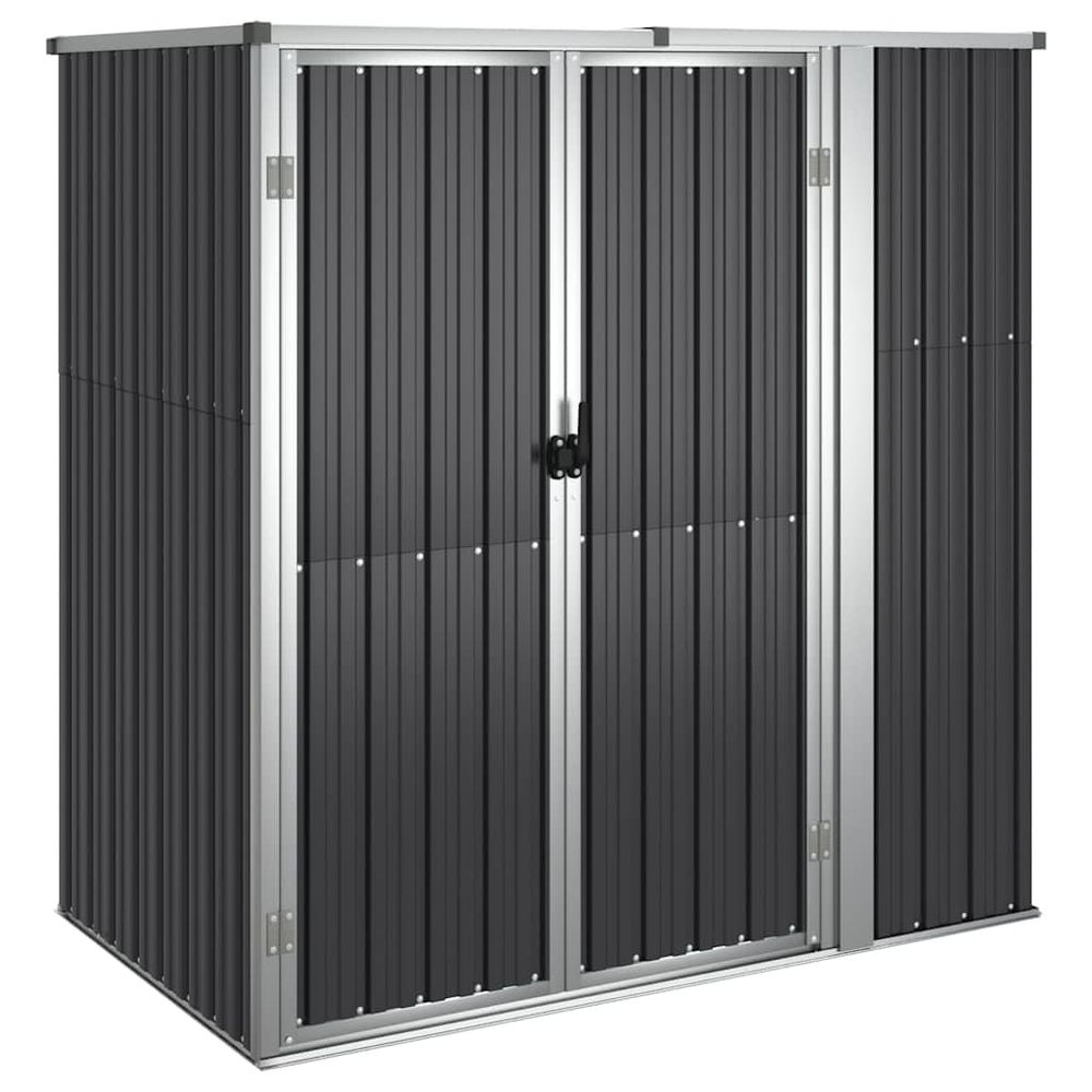 Abri à outils de jardin anthracite 161x89x161cm métal galvanisé