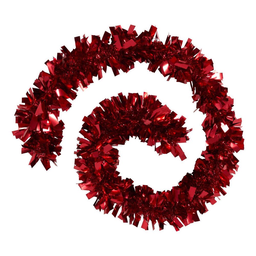 Guirlande de noël scintillante boa blanche et rouge 140 x 8 x 2 m