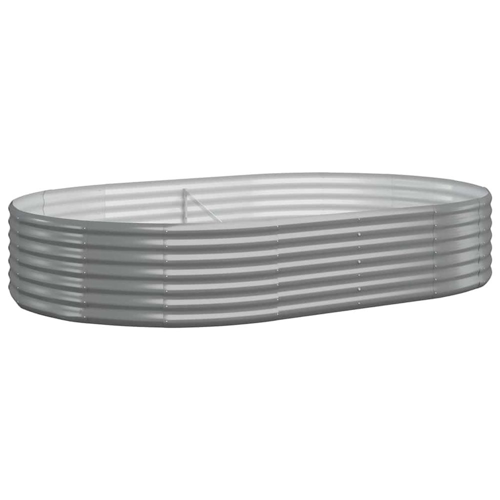 Lit surélevé de jardin acier galvanisé 214x140x36cm gris