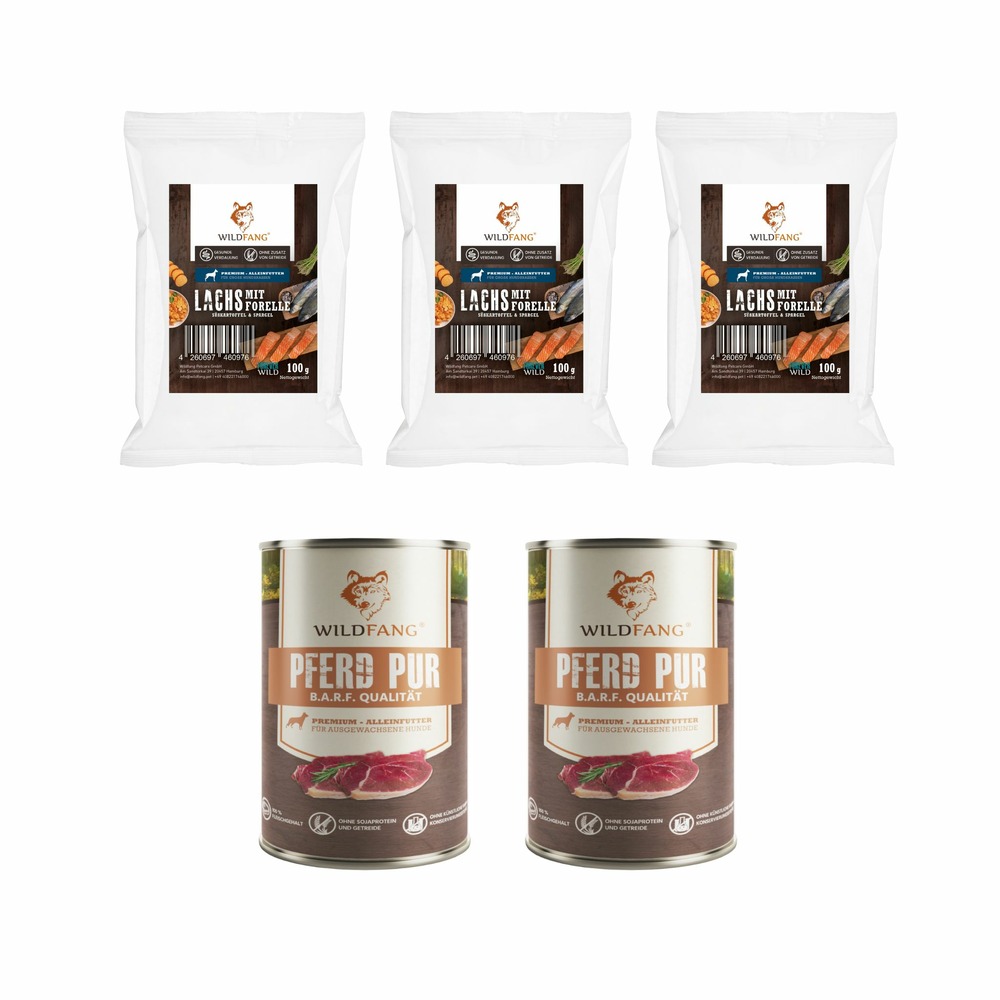 Wildfang - coffret gourmet adulte - aliments secs et humides - cheval