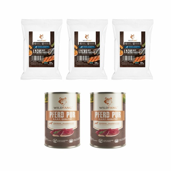 Wildfang - coffret gourmet adulte - aliments secs et humides - cheval