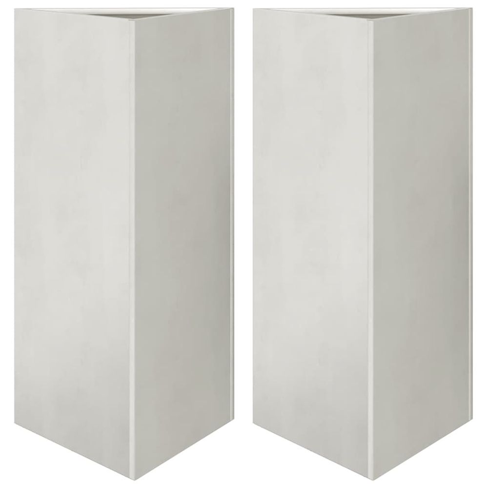 Jardinière d'extérieurs 2 pcs triangulaire 40x34,5x75 cm acier inoxydable