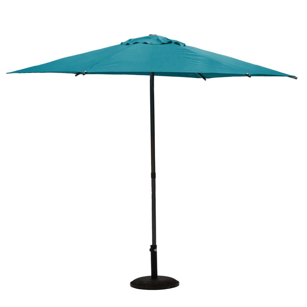 Parasol droit rond soya bleu canard