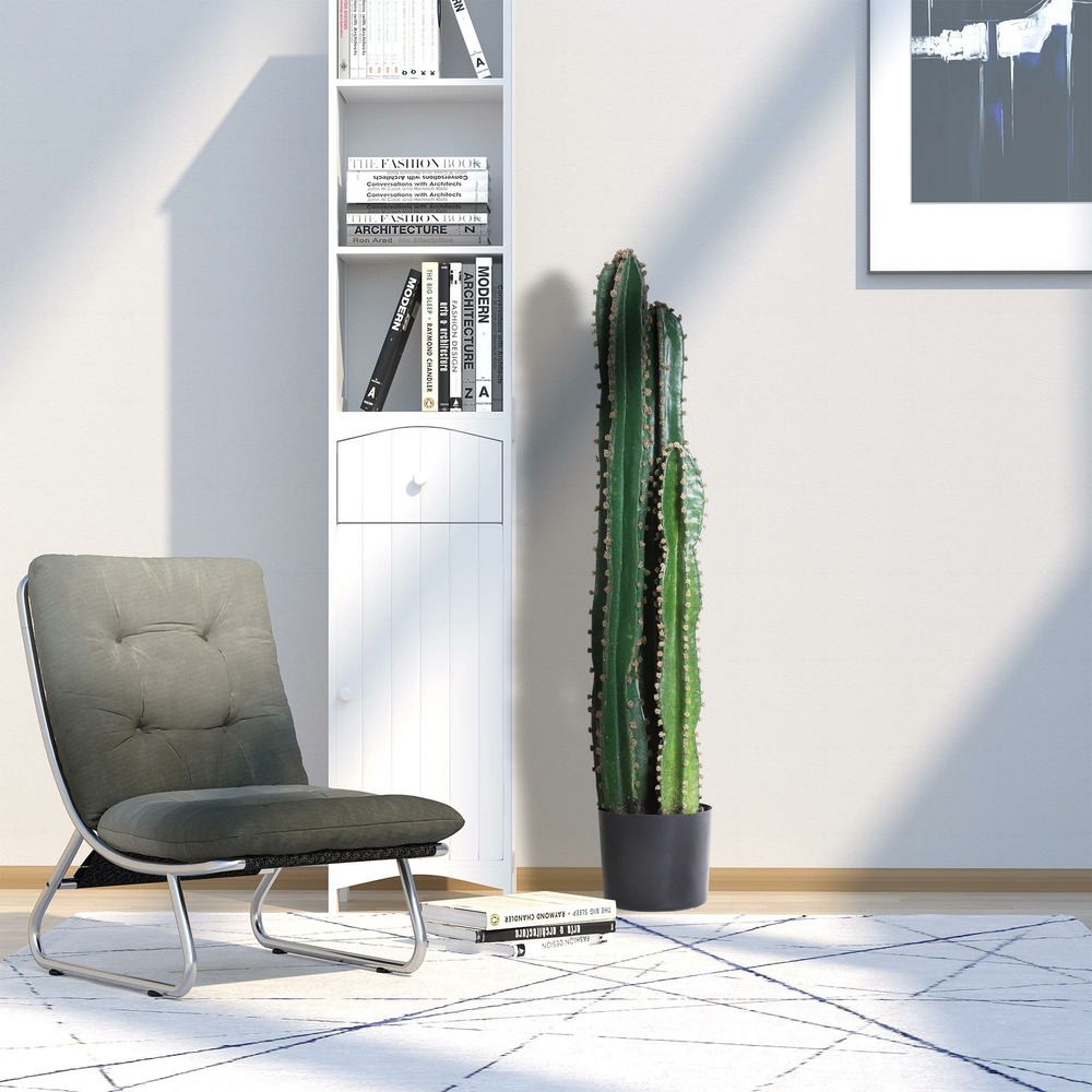 Cactus artificiel grand réalisme plante artificielle grande taille dim. Ø 17 x 98h cm vert