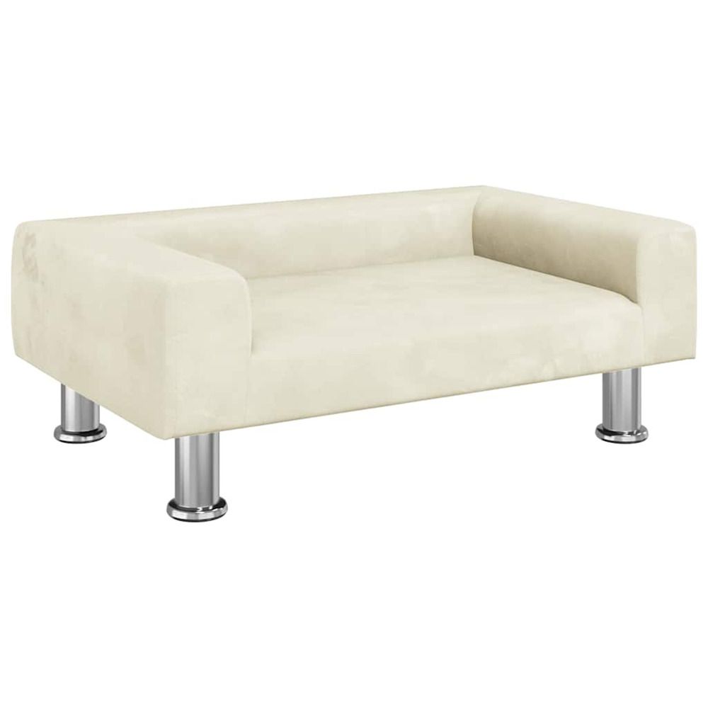 Lit pour chien crème 70x45x26,5 cm velours