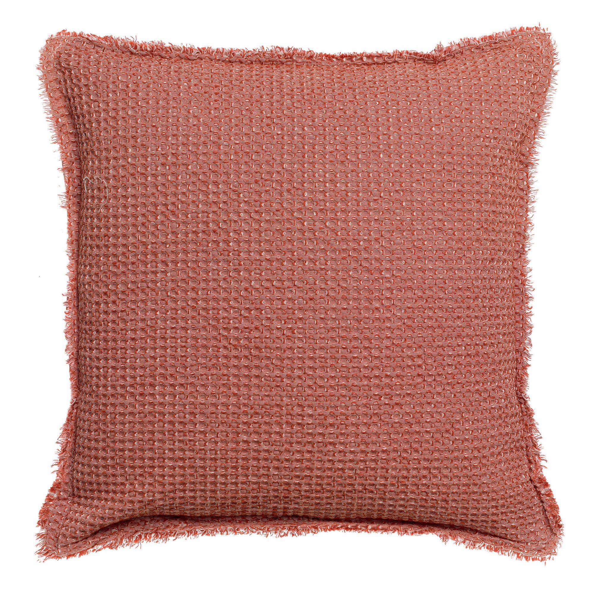 Coussin stonewashed maia chambray rooibos 45 x 45 cm