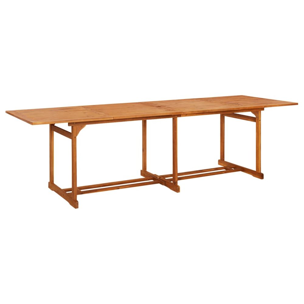 Table à dîner de jardin 280x90x75 cm bois d'acacia massif