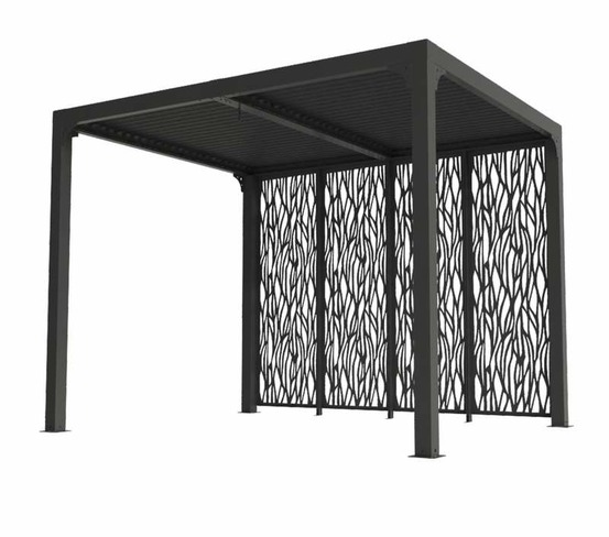 Pergola bioclimatique 7.20m² gris anthracite - per2430mbi
