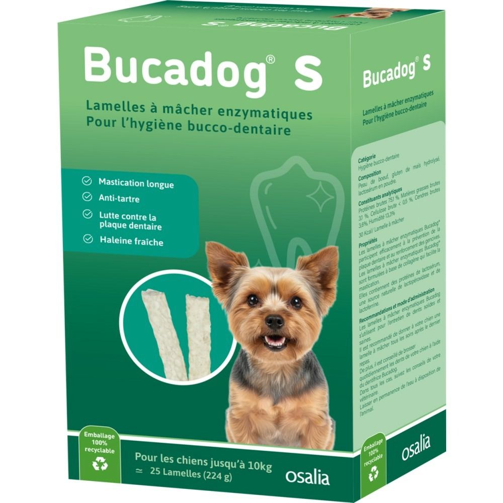 Bucadog lamelles dentaires chien osalia 224gr