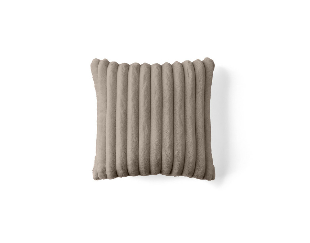 Laponie - coussin - en fausse fourrure côtelé - 40x40 cm