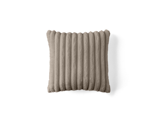 Laponie - coussin - en fausse fourrure côtelé - 40x40 cm