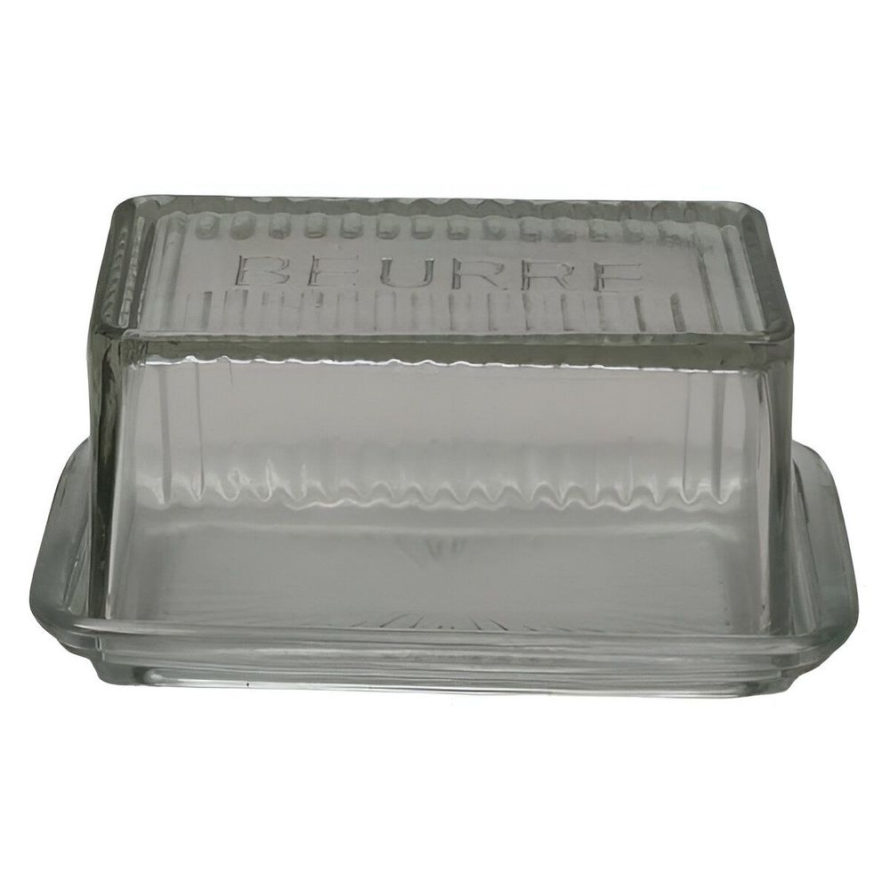 Beurrier en verre strié cook