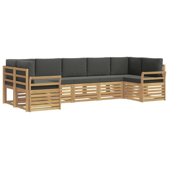 Ensemble de canapés d'extérieur 7 pc blanc et anthracite