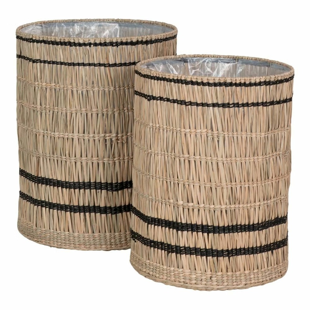 Vinh planter - 2 pots de fleurs, en herbe marine, ronds, naturels