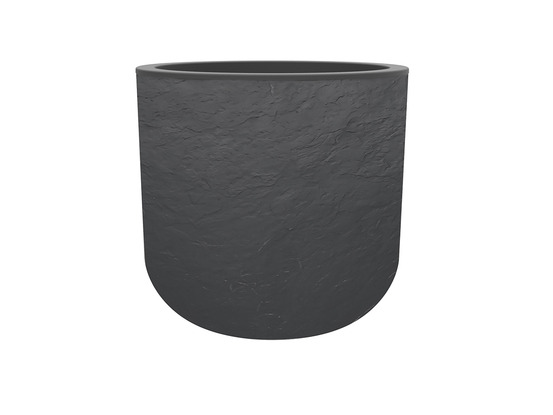 Pot de fleurs rond en plastique volcania up anthracite - ø 40 cm