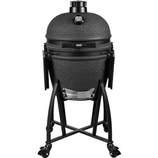 Barbecue kamado - charbon - - prime large - noir mat