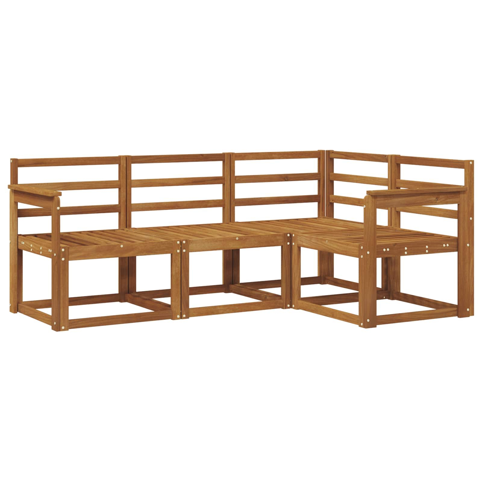 Ensemble de canapés d'extérieur 4 pcs naturel