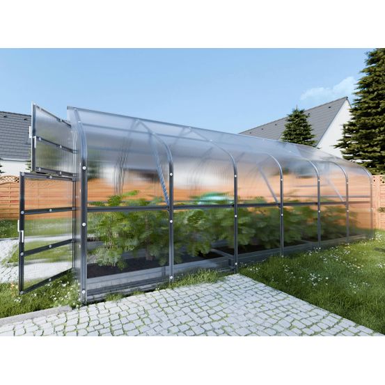 Serre en polycarbonate drop 15m² (2,5x6m), 6mm