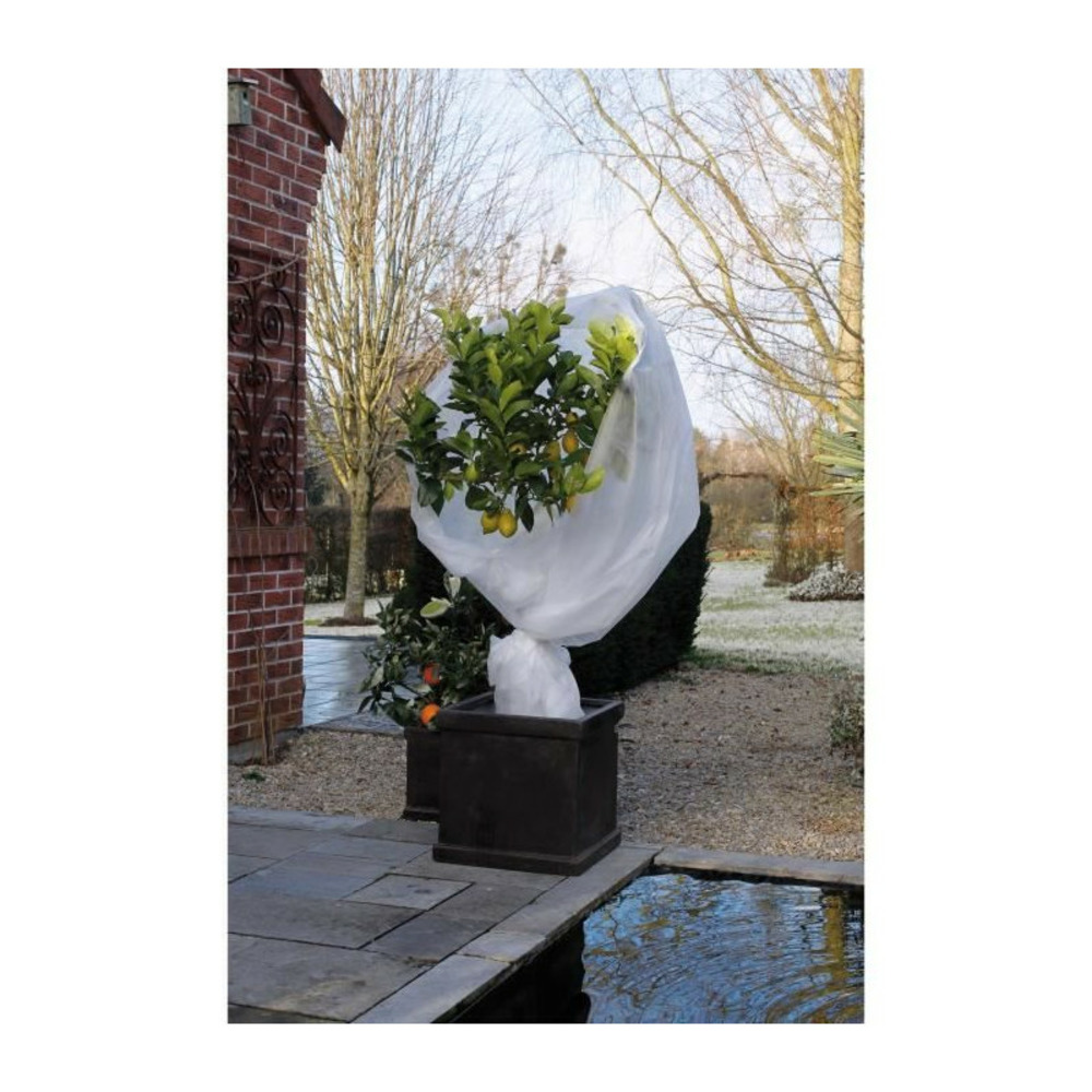 Nature couverture en polaire d'hiver 30 g/m² blanc 2x10 m