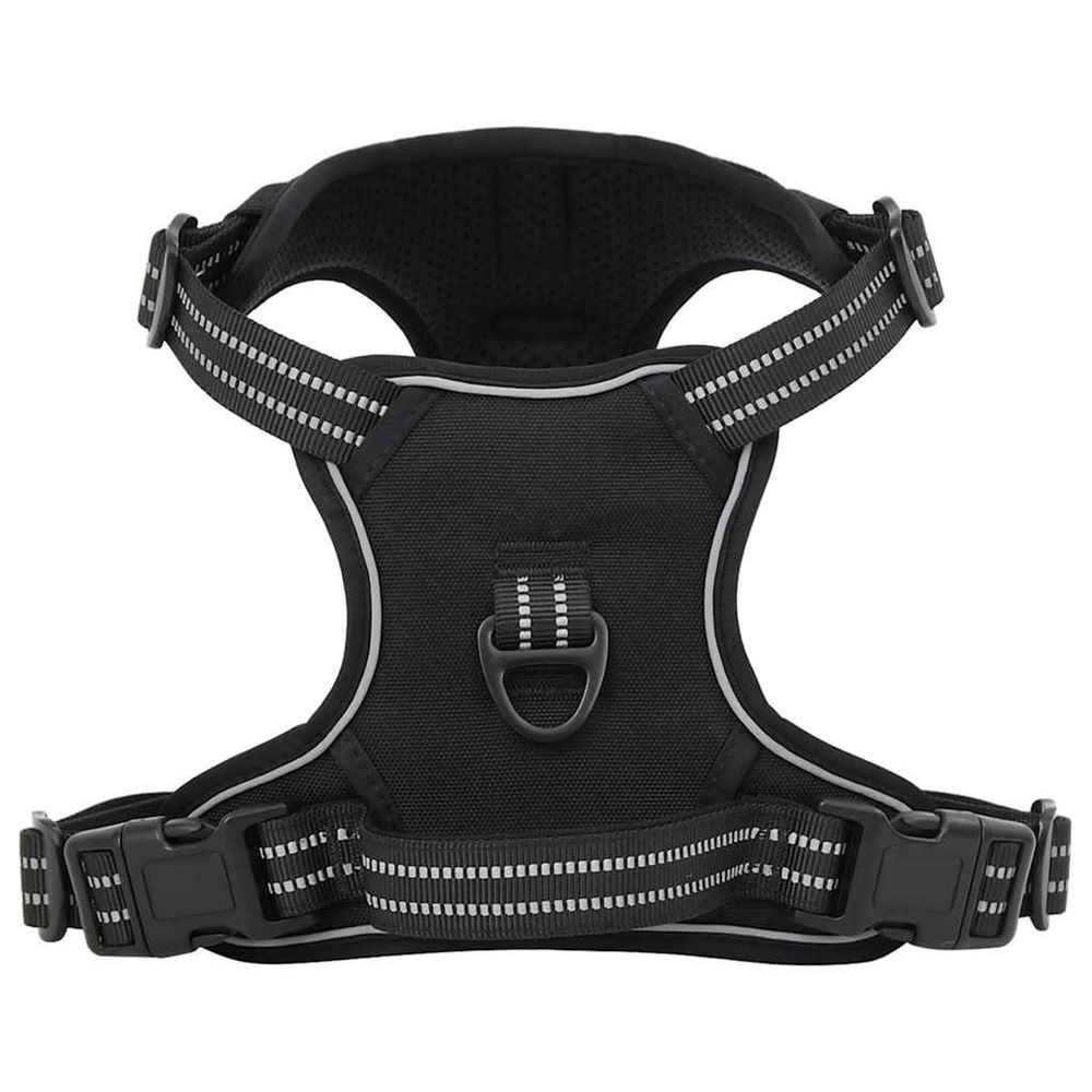 Harnais pour chien avec bandes réfléchissantes réglables noir m