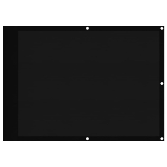 Écran de balcon noir 75x800 cm 100% polyester oxford