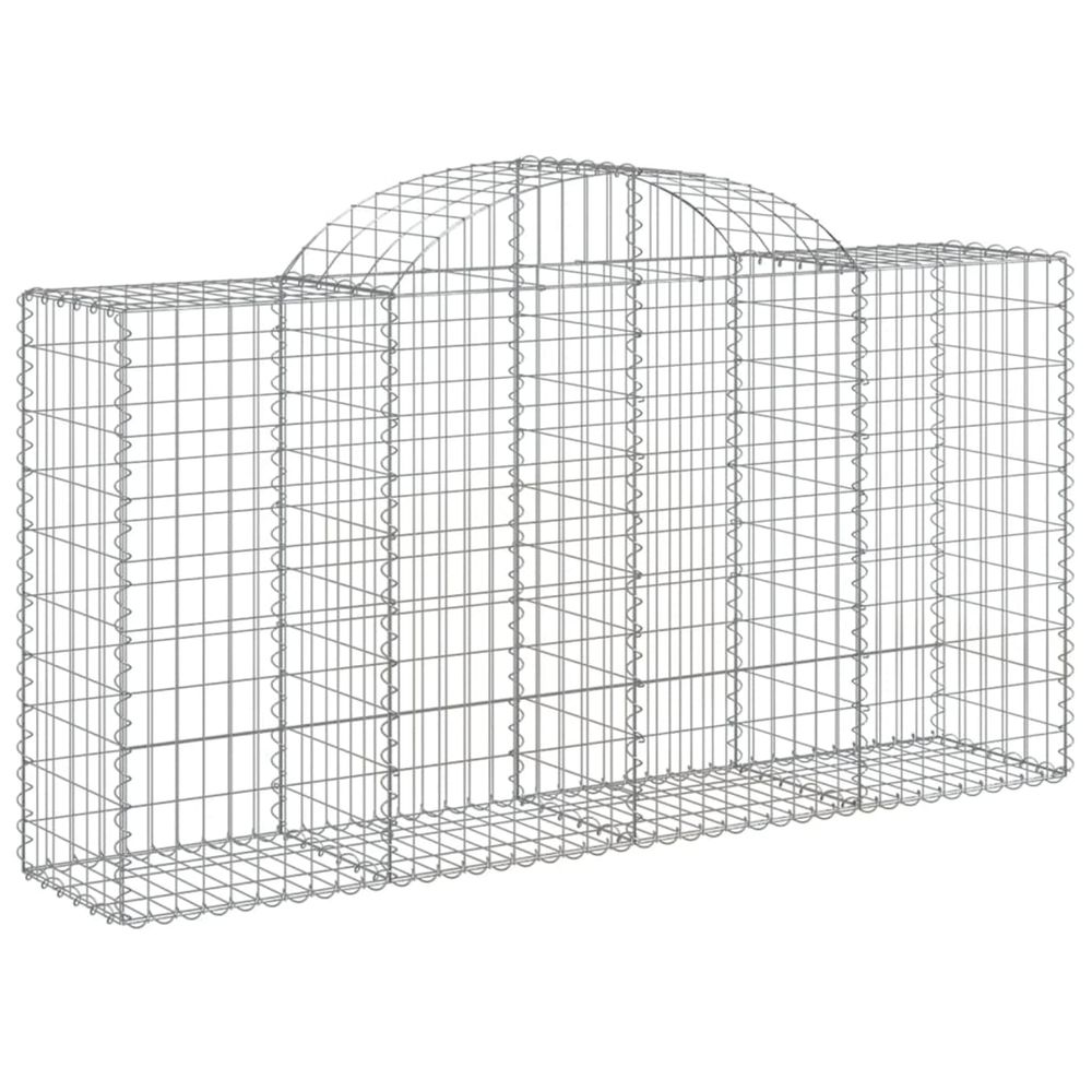 Panier de gabions arqué 200x50x100/120 cm fer galvanisé
