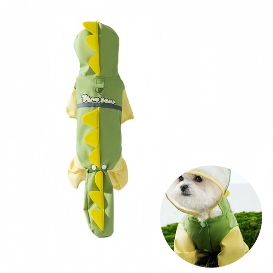 Vêtements pour chien - imperméable dinosaure m