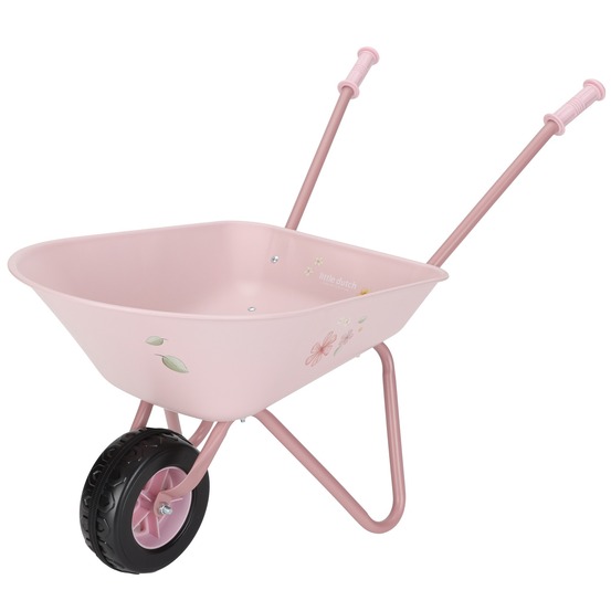 Brouette rose fairy garden