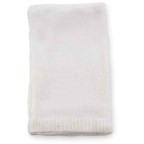 Jeté de canapé en polyester chenille ally 170 x 130 cm blanc