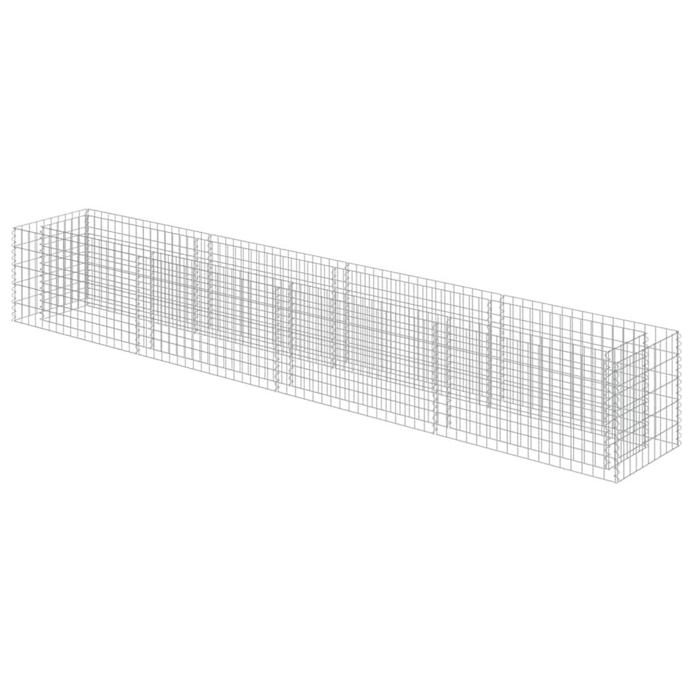Lit surélevé à gabion acier galvanisé 360x50x50 cm