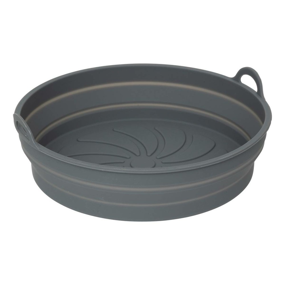 5five - panier airfryer essentiels 21x22x6,5cm gris en silicone