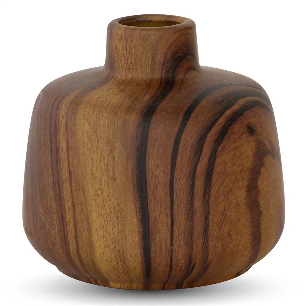 Vase design effet bois en porcelaine