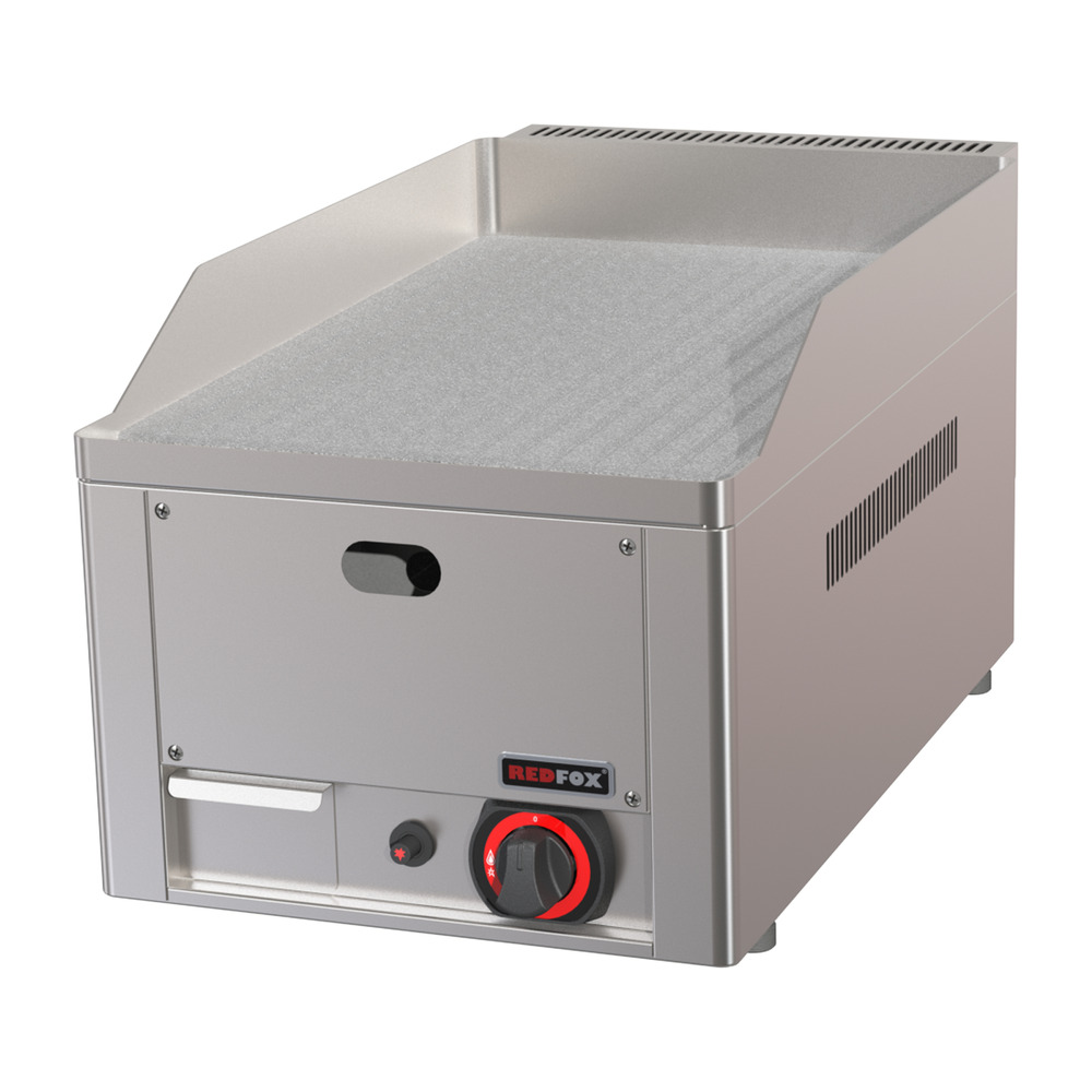 Plaque de cuisson 32x48 à gaz chrome durable nervurée top ftrc 30 g - redfox