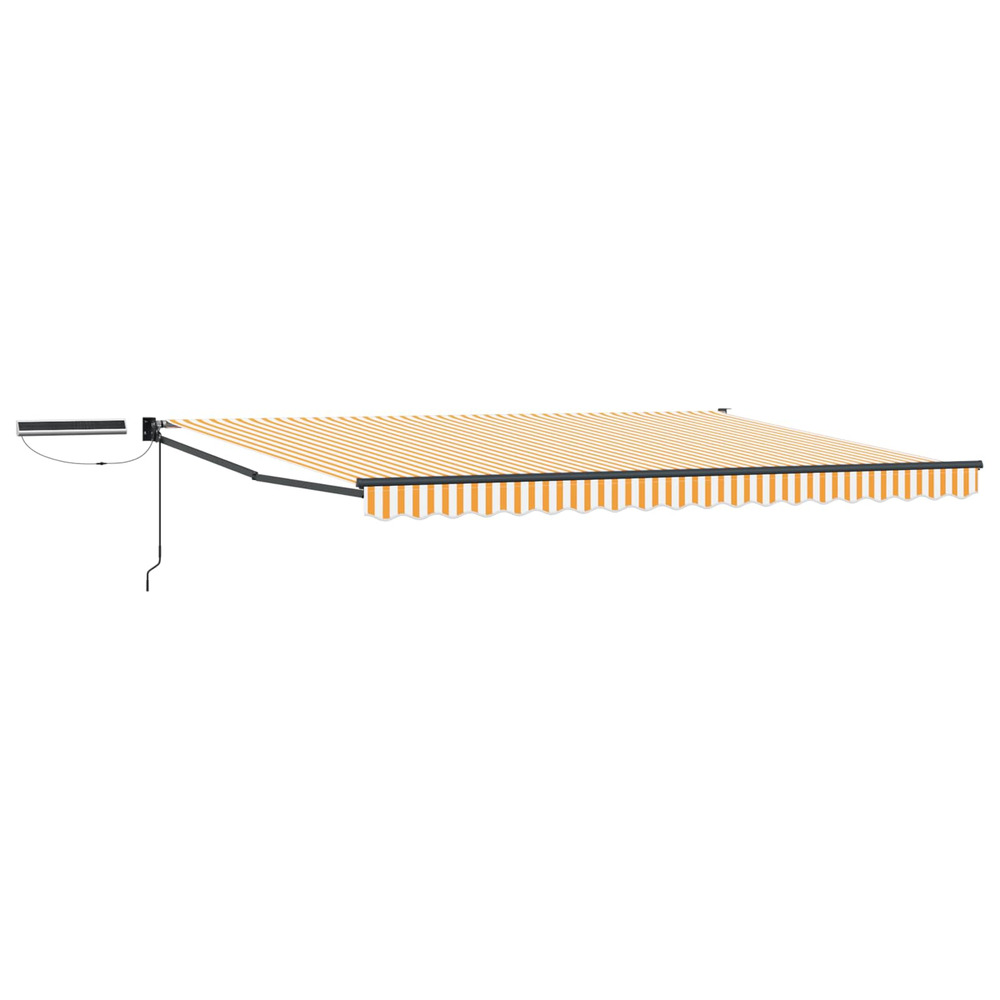 Auvent rétractable électrique orange, blanc, anthracite 5 x 3 m