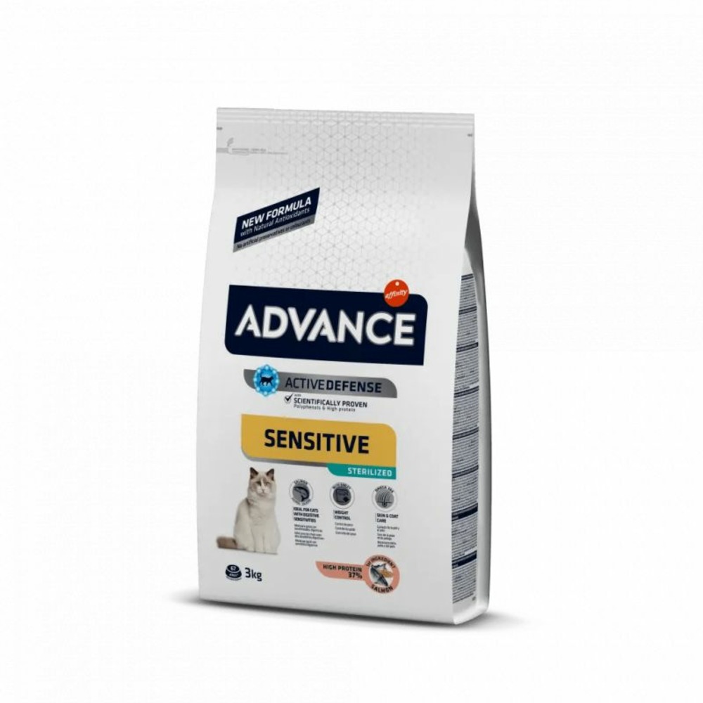 Croquettes chat adulte sensitive sterilized saumon - advance 1,5 kg