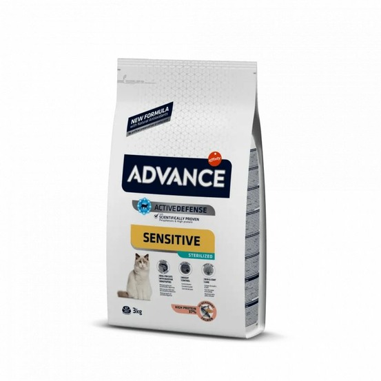 Croquettes chat adulte sensitive sterilized saumon - advance 1,5 kg