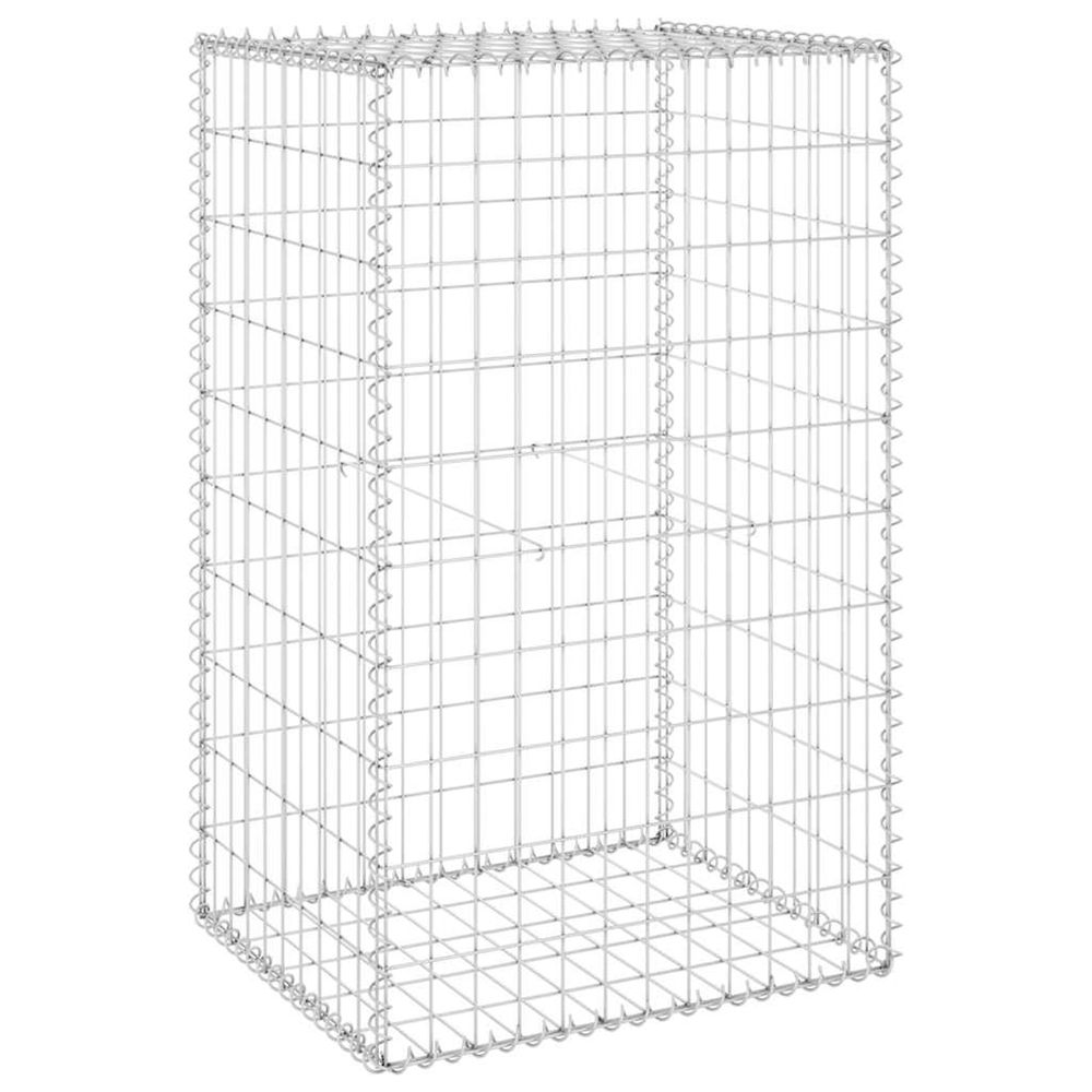 Mur en gabion avec couvercles acier galvanisé 60x50x100 cm
