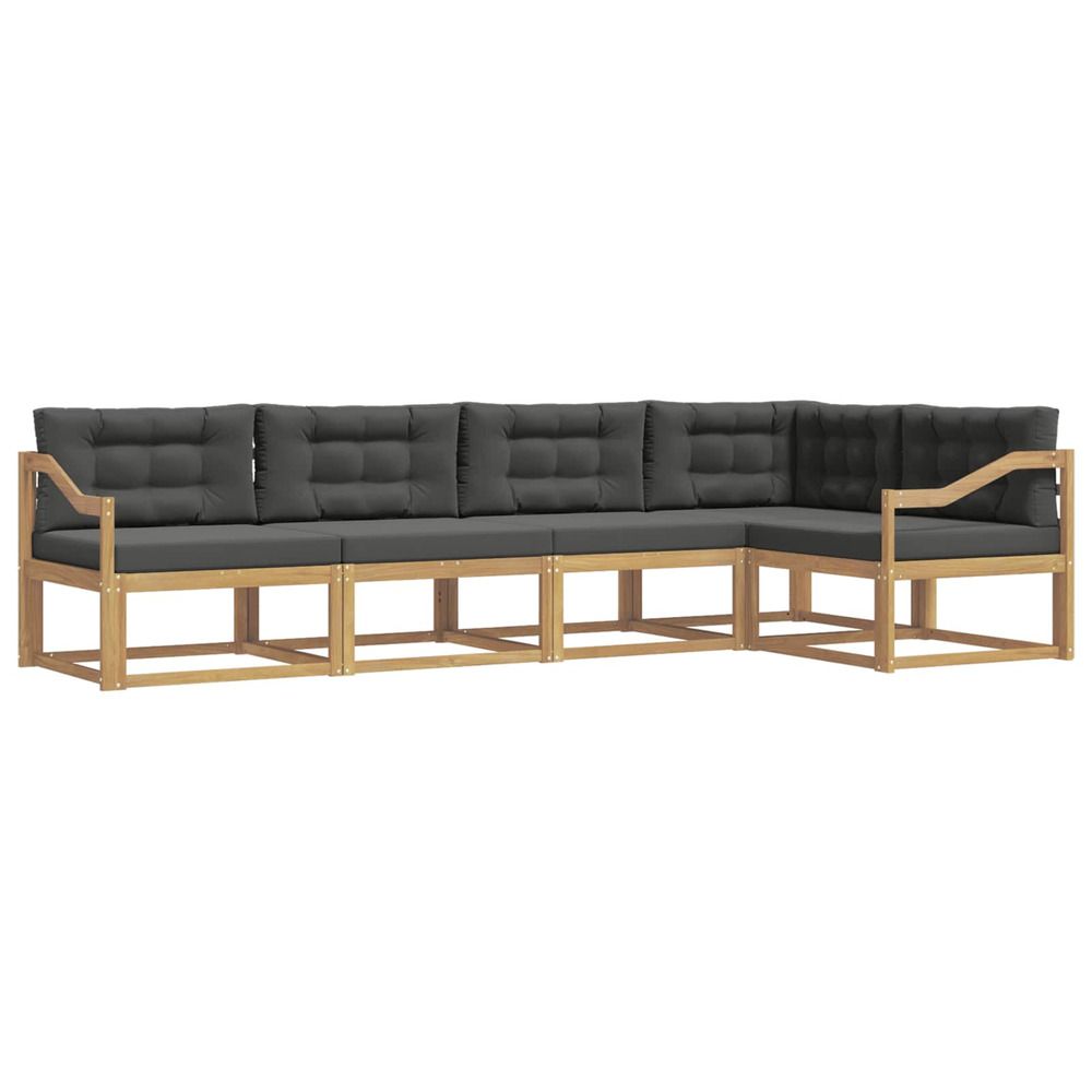 Ensemble de canapés d'extérieur 4 pc blanc et anthracite