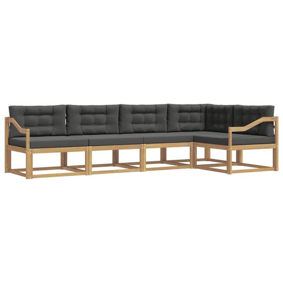 Ensemble de canapés d'extérieur 4 pc blanc et anthracite