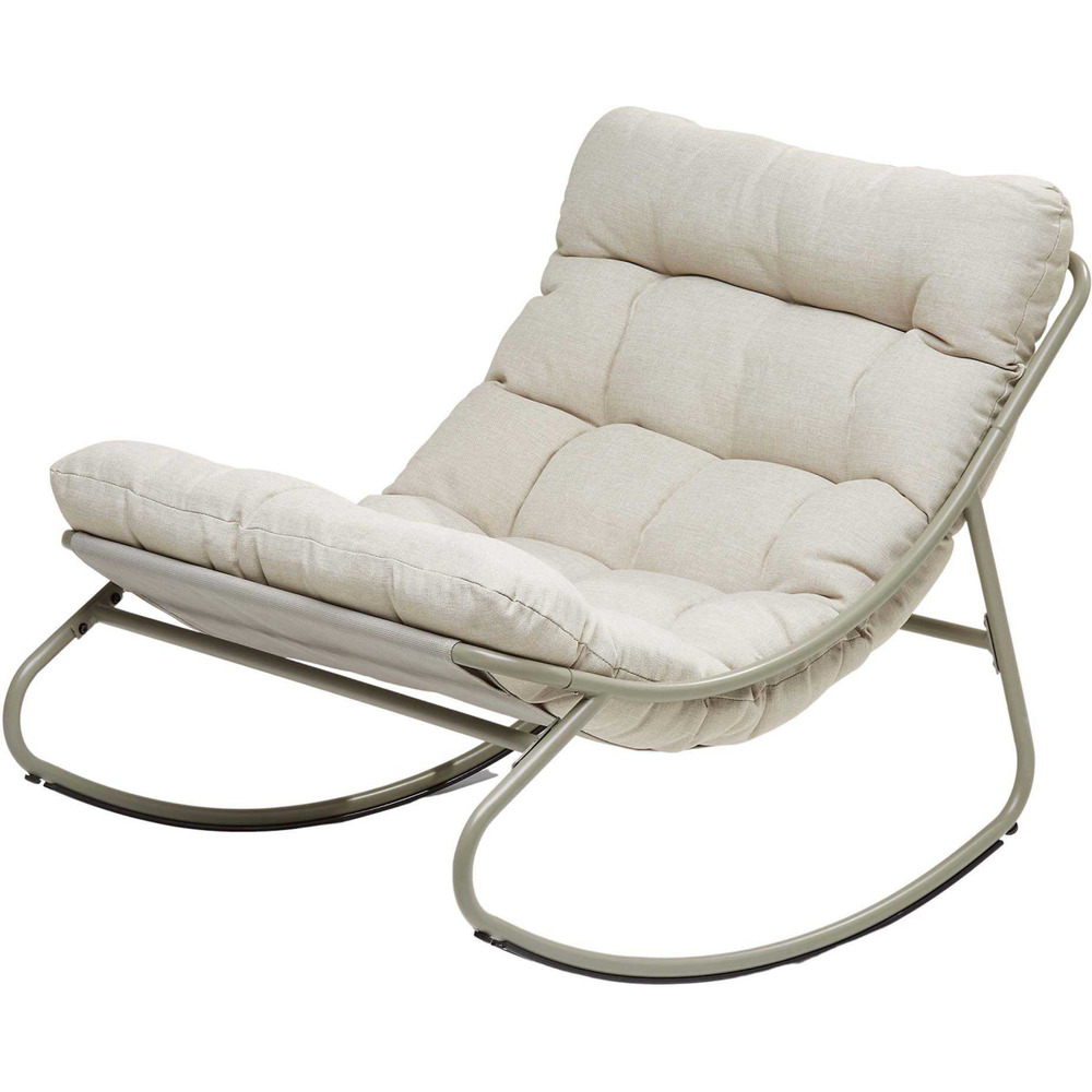 Fauteuil à bascule avec coussin rembourré relax