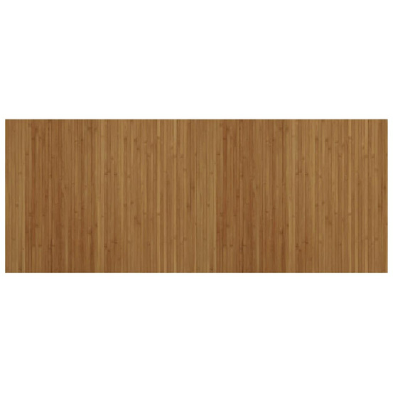 Tapis rectangulaire marron 80x200 cm bambou