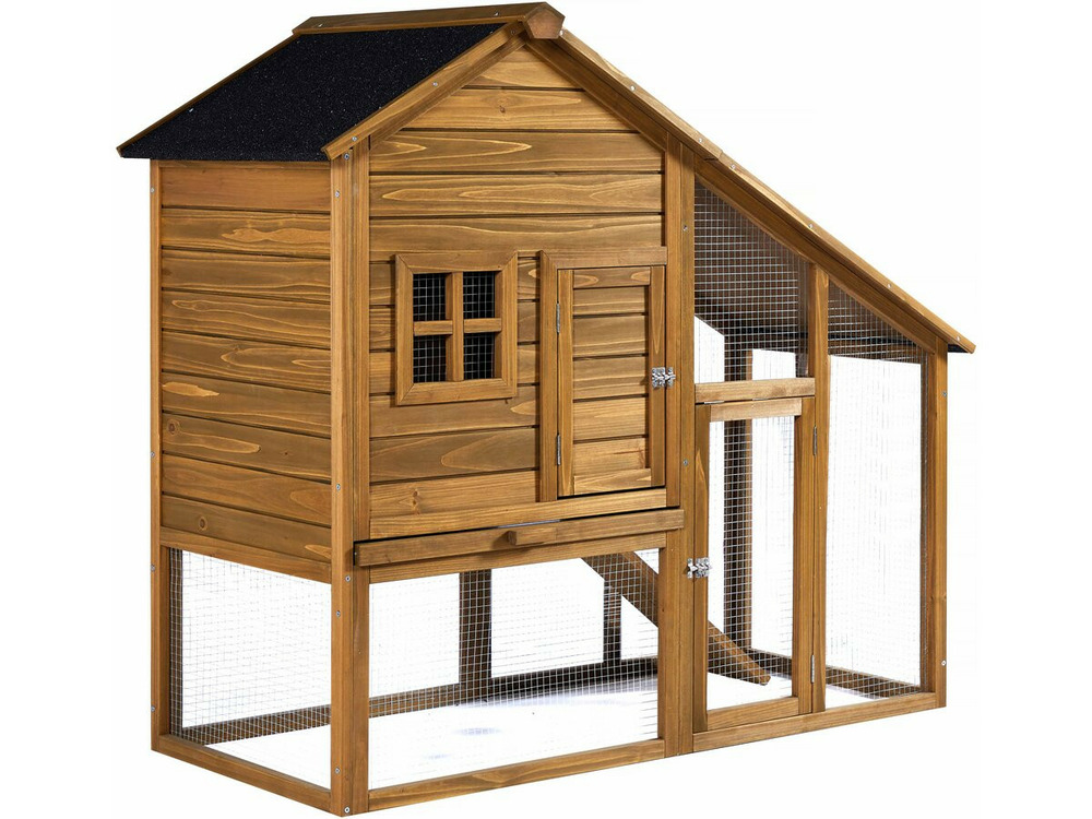 Poulailler lily avec pondoir en bois - marron