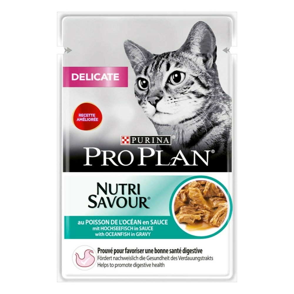 Patee chat delicate sauce adult poisson - purina proplan 26*85 g