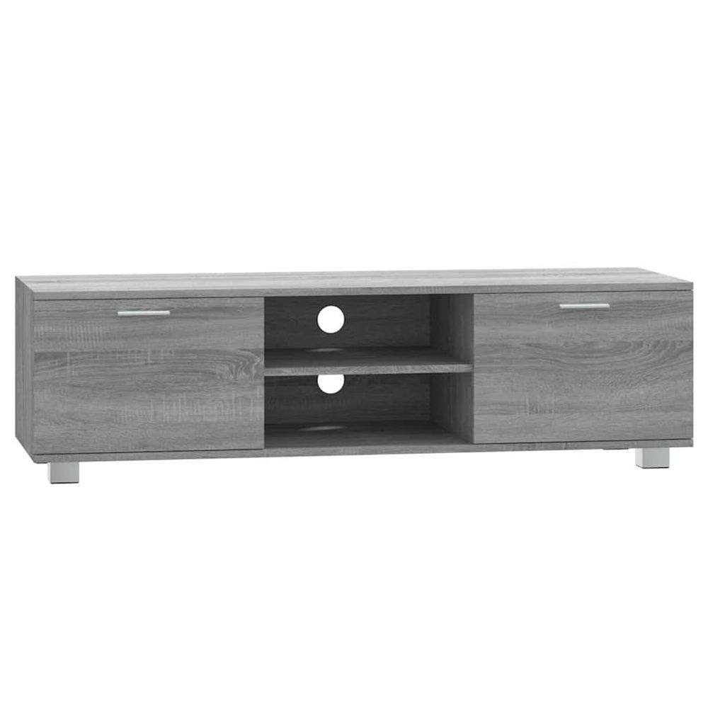 Meuble tv sonoma gris 140x40,5x35 cm bois d'ingénierie