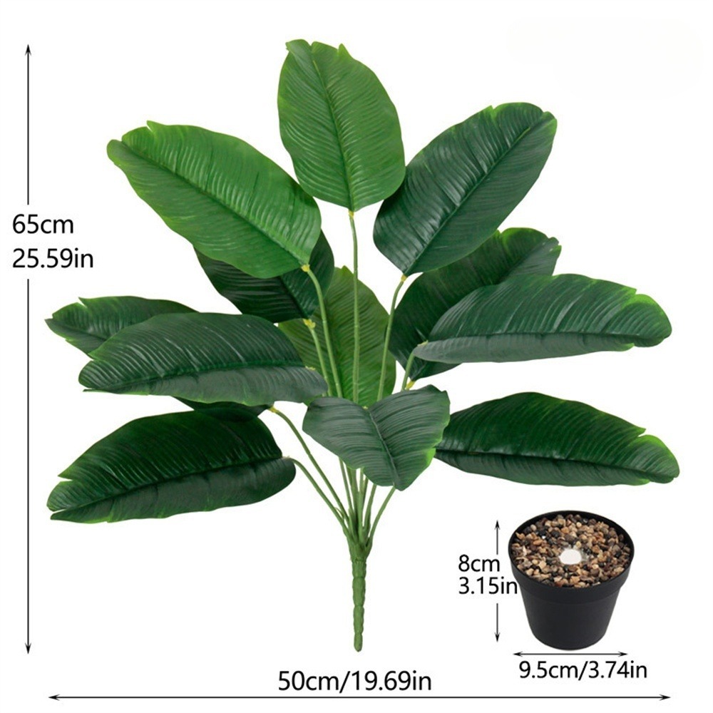 Plantes artificielles-feuilles de bananier